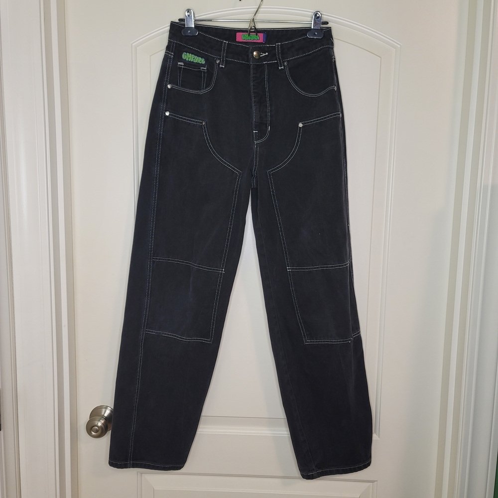 Empyre Black Cargo Pants ; JNCO Inspired - Picture 1 of 11